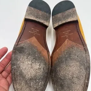 Louis Vuitton “Major” Monogram Strap Loafers – Mustard Suede – Made in Italy – Louis Vuitton | Shoes | Louis Vuitton Major Monogram Strap  main image 2